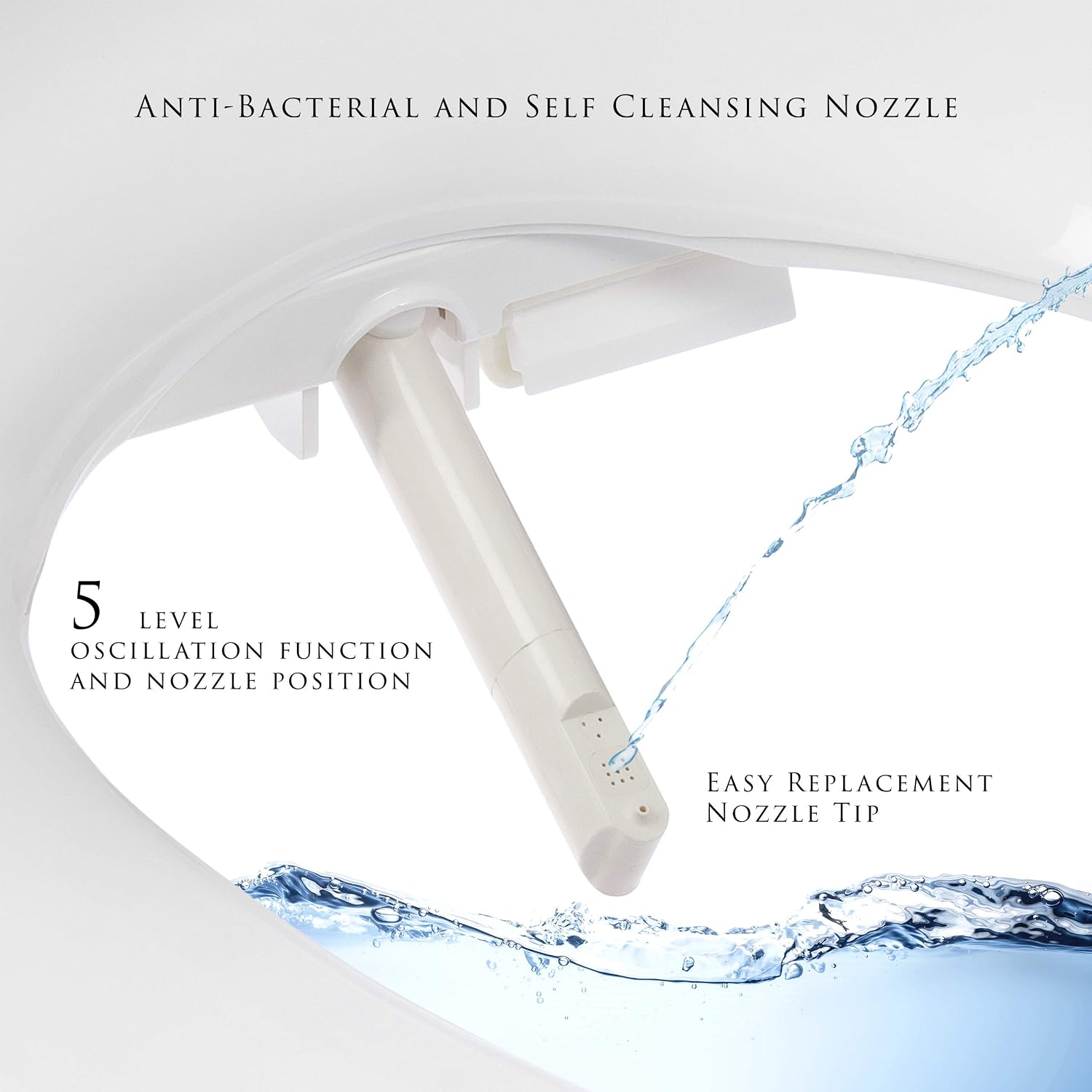 Lotus Bidet Seat ATS-800 Elongated, Heated Seat, Temperature Controlled Wash, Warm Air Dryer, Easy DIY Installation, Made in Korea