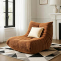 Bean Bag Chairs for Adults, Lazy Sofa Chair with Memory Foam Teddy Velvet Fabric, Large Beanbag Sofa Chair for Bedroom Living Room Dorm Office (Brown)