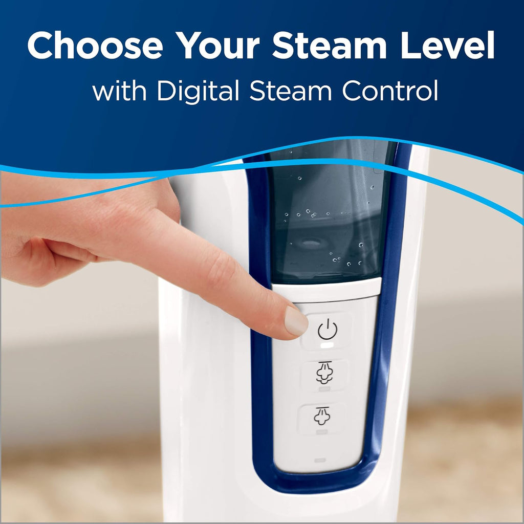 Bissell PowerFresh Deluxe 1806 Steam Mop for Tile, Hardwood & Sealed Floors w/Built‑in SpotBoost Brush, Fast 30‑Second Warm‑Up, Variable Steam Levels, Fresh Scent Discs Compatible