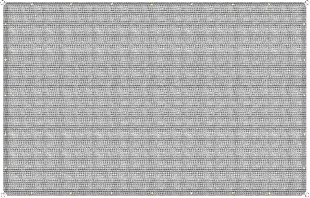 Windscreen4less Straight Edge Sun Shade Sail 11' x 11' Sun Shade Canopy Cover Outdoor with Grommets D-Ring UV Block for Pergola Backyard Patio (Light Gray)