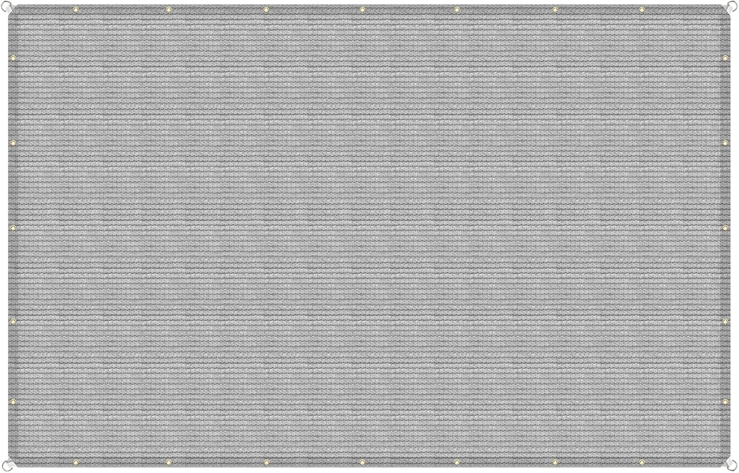 Windscreen4less Straight Edge Sun Shade Sail 11' x 11' Sun Shade Canopy Cover Outdoor with Grommets D-Ring UV Block for Pergola Backyard Patio (Light Gray)