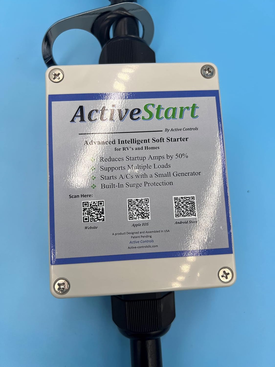 Softstart RV Air Conditioning 20 Amp Rating; 115 VAC; Reduces inrush current for generators. 15K BTU needs 2500 Watt to start 13.5K needs 2300Watts. Not for Solar Generators