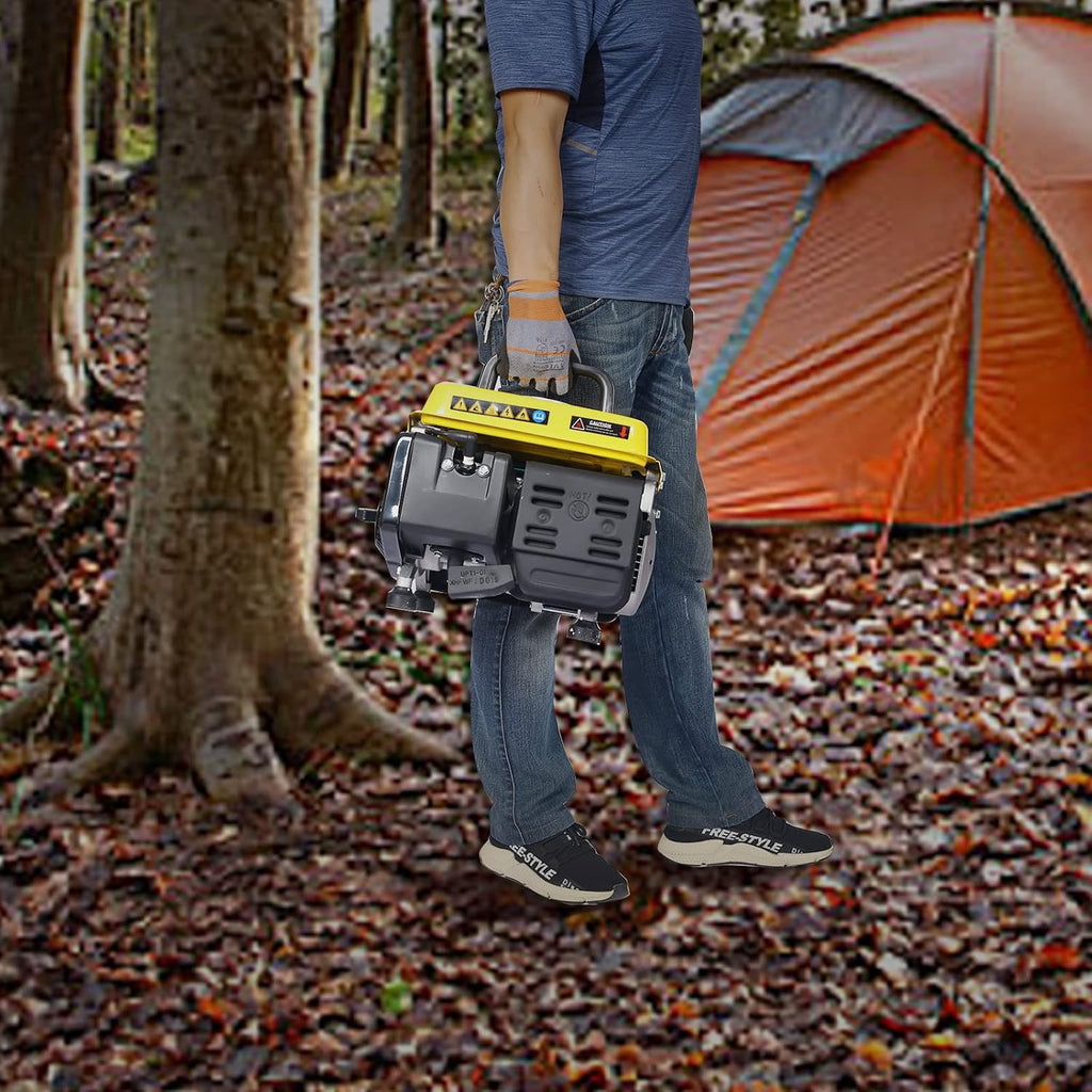 Portable Generator, 71cc 2-Stroke Gasoline Engine, 900 Watts Gas Powered Generator for Backup Home Use & Outdoors Camping Low Noise Ultra Lightweight EPA Compliant