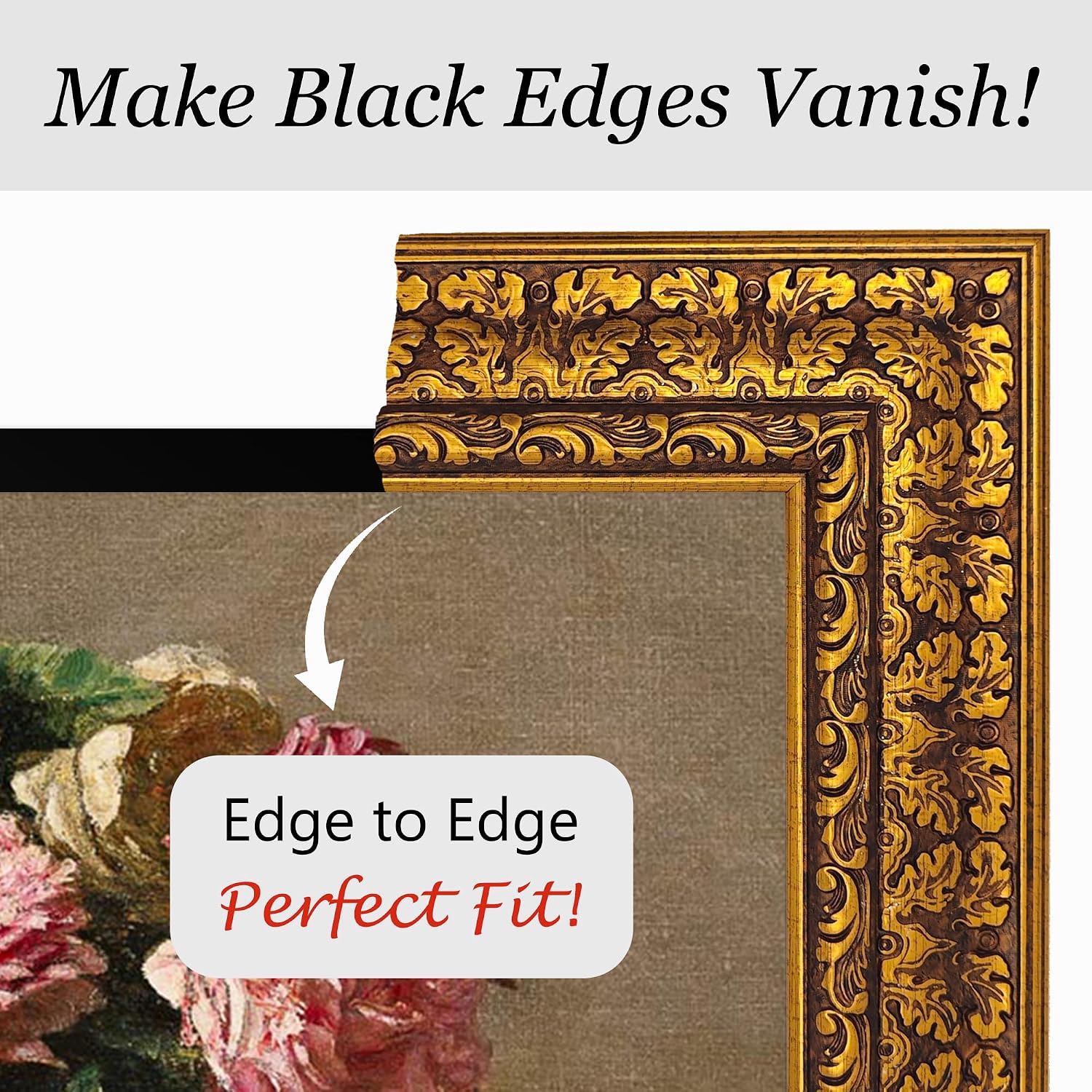 Antique Gilded Walnut 43' TV frame - Compatible ONLY with Samsung The Frame TV (Fits 2021-2026 models, model codes: 43LS03A/B/C/D/FA/HE)