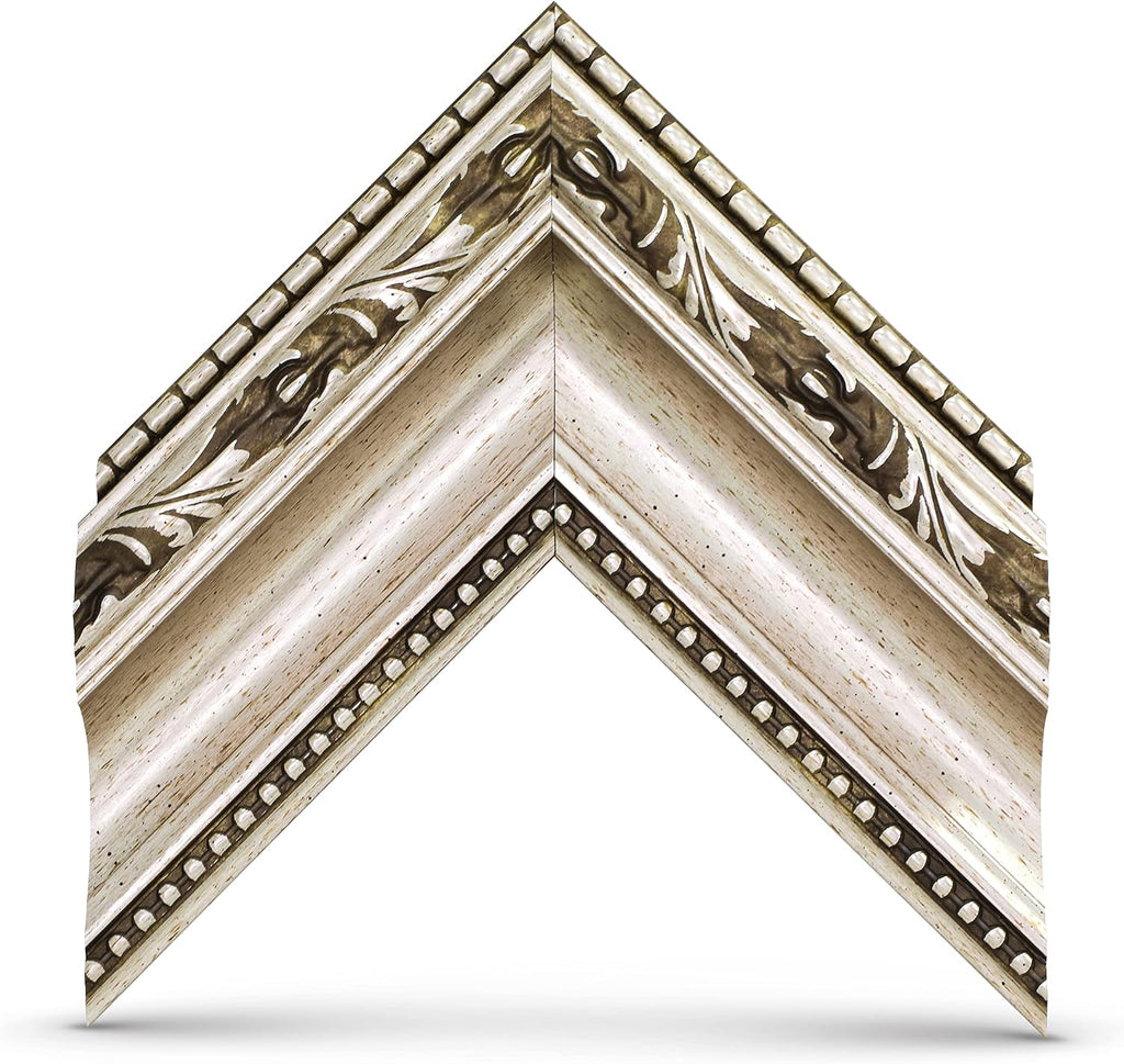 Ornate Silver 55' Premiere Deco TV Frame - Compatible ONLY with Samsung The Frame TVs (Fits 2021-2026, LS03A, LS03B, LS03C, LS03D, LS03FA)
