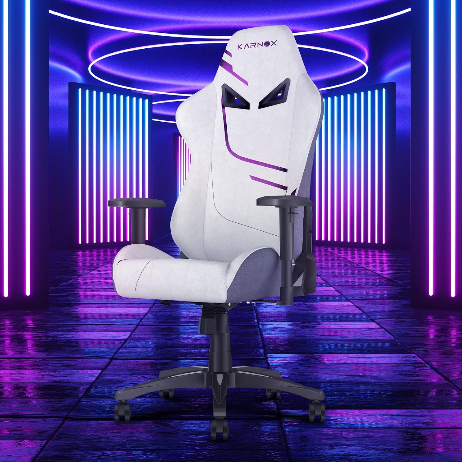 KARNOX Gaming Chair Ergonomic Computer Chair Lumbar Support Office Chair Adjustable Big Tall Reclining Desk PC Chair with Armrest and Headrest for Adults Comfortable Racing Chair (Purple)