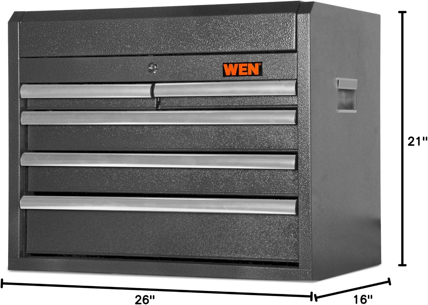 Wen 26-Inch Premium Tool Chest with Heavy Duty 21-Gauge Powder-Coated Steel Construction (GG261T)