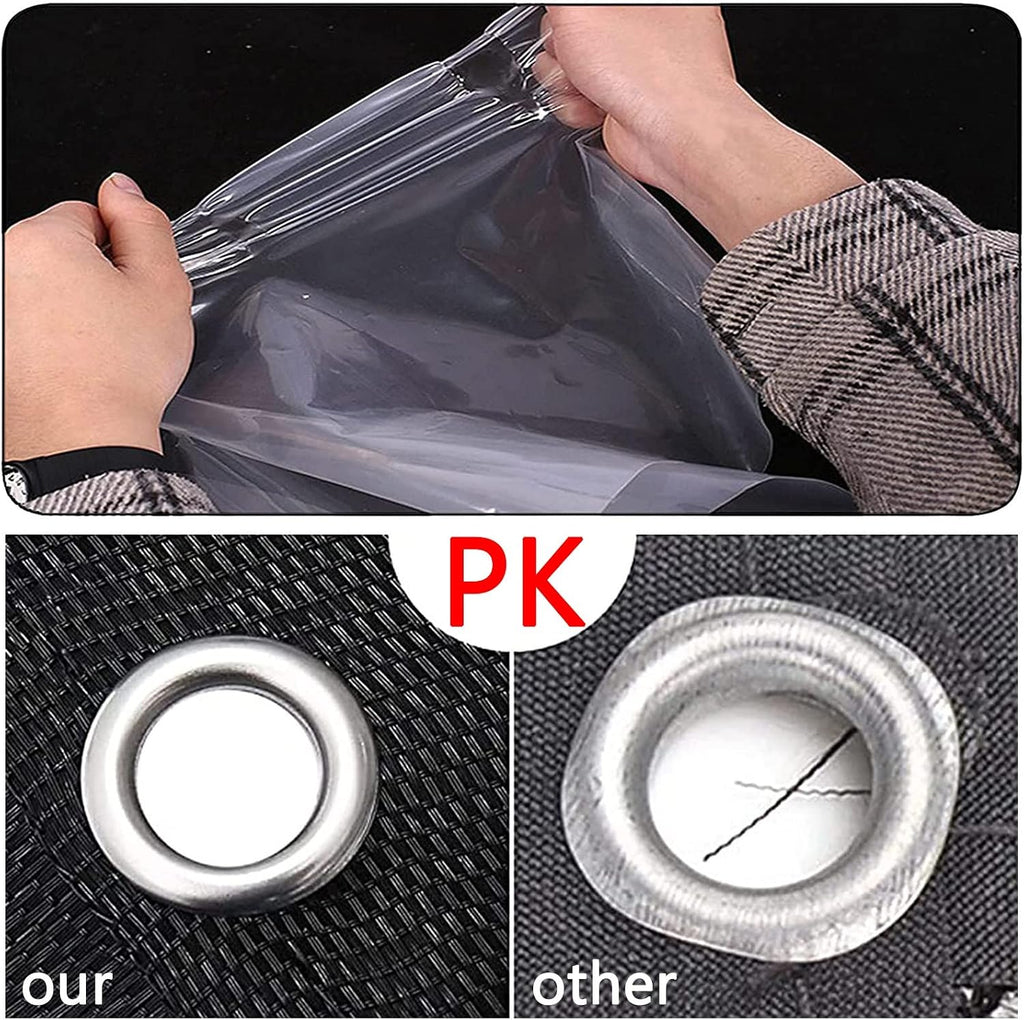 Outdoor Waterproof Curtains Clear Tarp Plastic Transparent Side Panels with Grommets for Porches, Pergola, Gazebo(12' x 20')