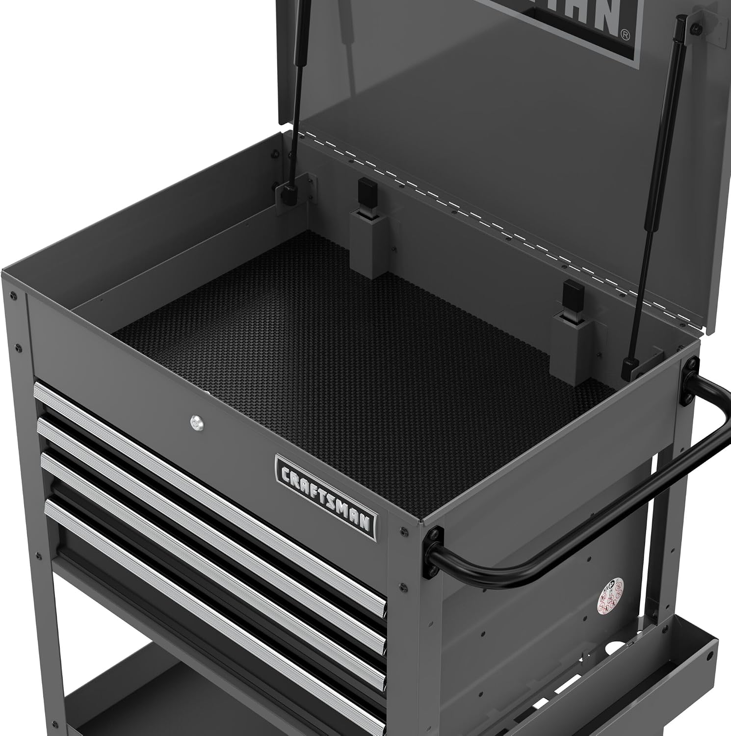 CRAFTSMAN Tool Chest with Wheels, Rolling Cart with Drawers, Power Outlets and USB Port, Steel Storage Tool Cabinet with 4 Drawers, Toolbox on Wheels, Supports up to 700 lbs, Grey (CMST98276GB)