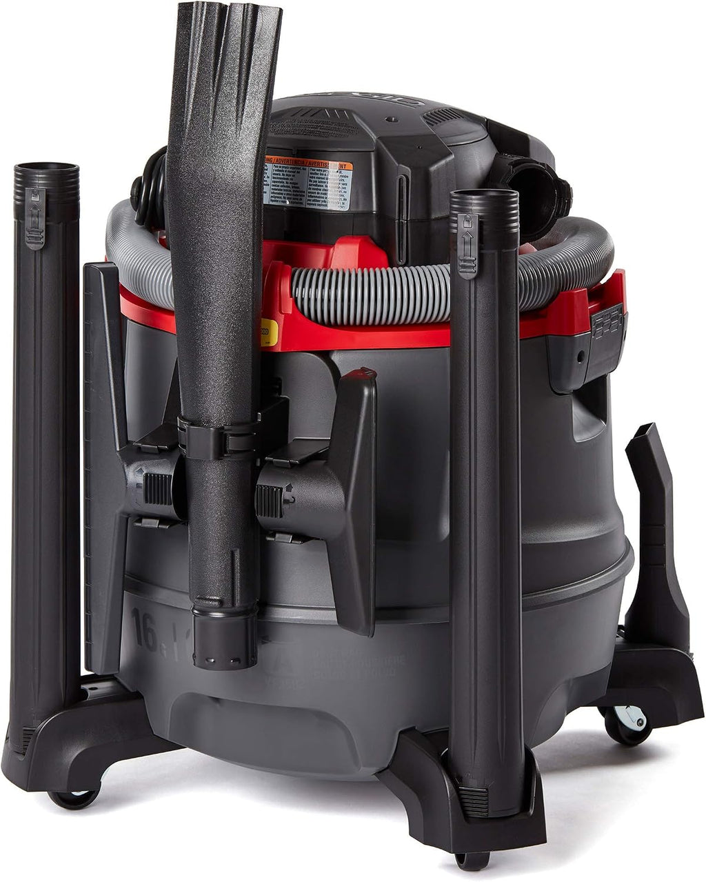 RIDGID 62723 Red 16 gallon RT1600 Wet/Dry Vacuum, Dark Gray and Red