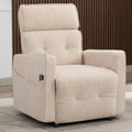 Korser Power Recliner Chair, Modern Electric Recliner Chairs for Adults, Comfy Recliners for Living Room, Cashmere Reclining Chair with Side Pockets & One-Touch Adjustment for Bedroom, Lounge, Khaki