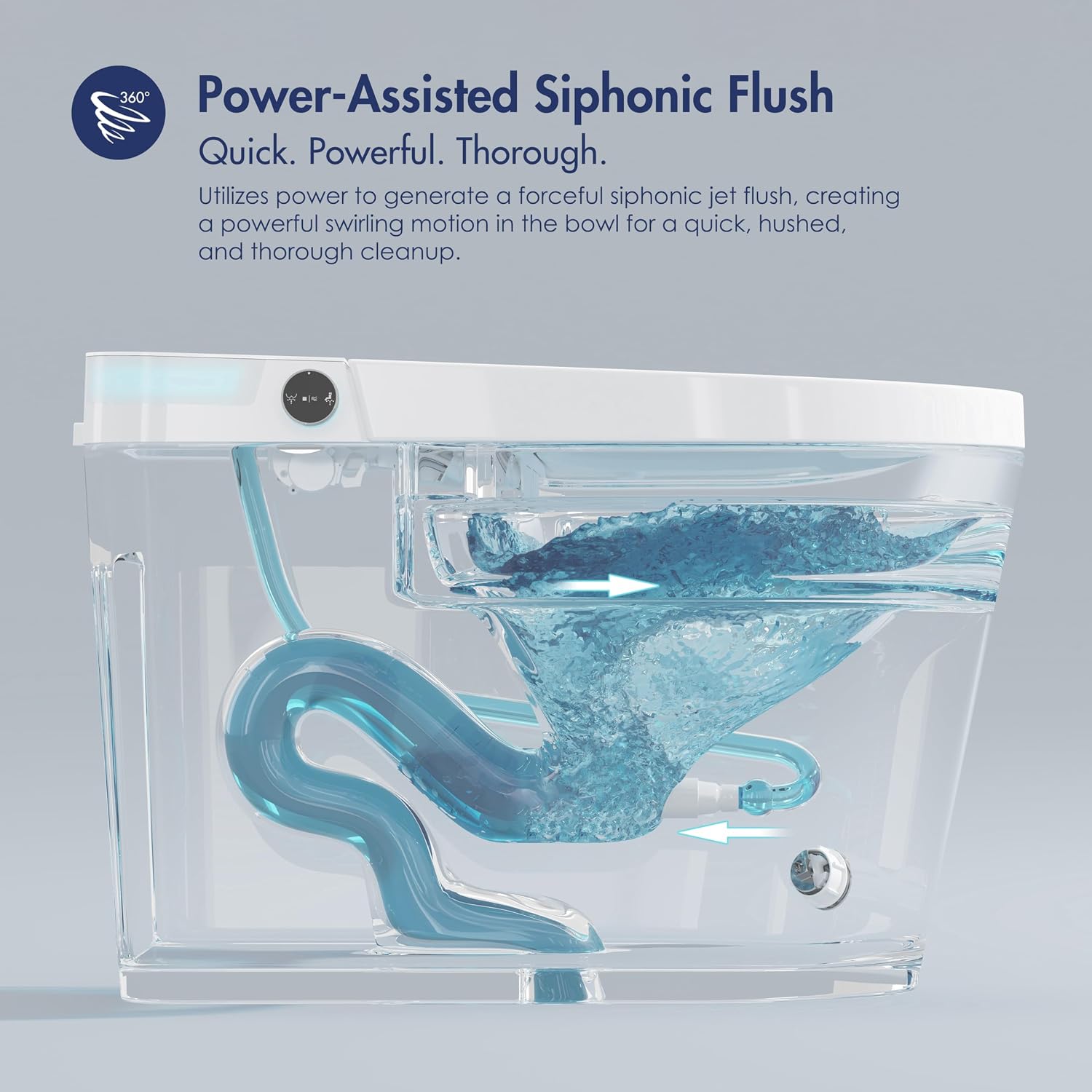 Smart Toilet, Eridanus One Piece Tankless Toilet with Bidet Built in, Foot-Sensor, Off-Seat Auto Flush, Adjustable Warm Water Sprayer, Air Dryer, Elongated Heated Seat, Power-Assisted Flush