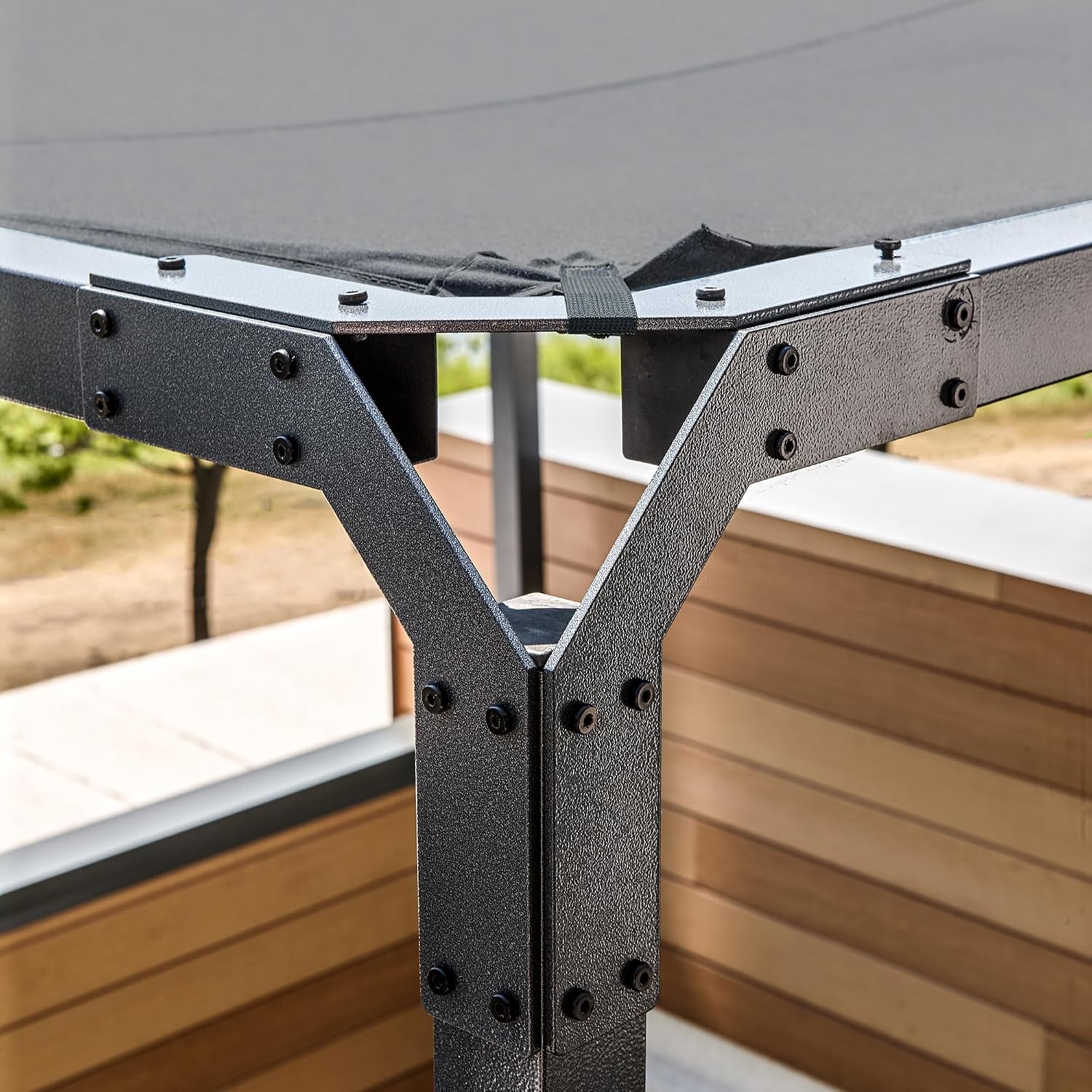 Sojag Outdoor 8' x 8' Dunwich Pergola Open Gazebo, Grey