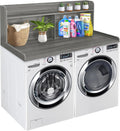 Royxen Laundry Countertop with 20' Shelf Universal Fit, Washer and Dryer Countertop with Storage Space, Eucalyptus