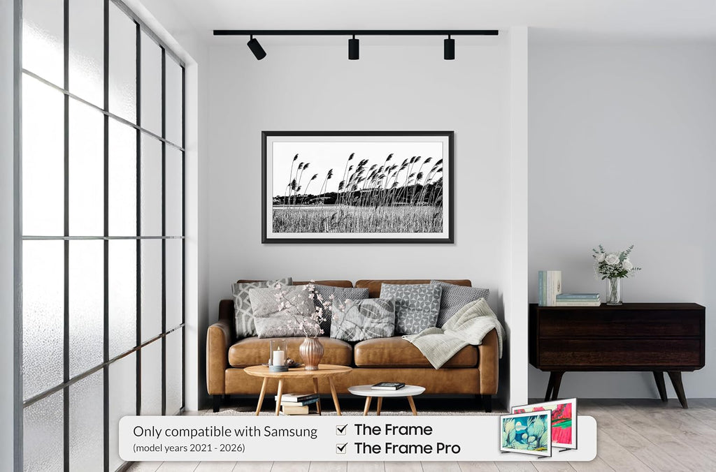 Anodized Black Prismatic 32' Alloy Deco TV Frame - Compatible ONLY with Samsung The Frame TVs (Fits 2021-2026, LS03A, LS03B, LS03C, LS03D, LS03FA)
