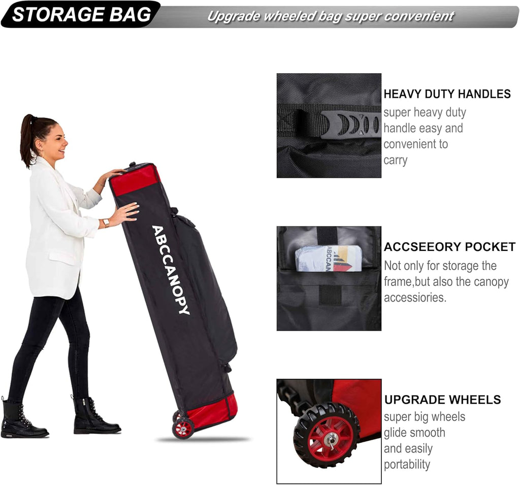 ABCCANOPY Easy Pop Up Canopy Tent with Sidewalls 10x15 Commercial -Series,White