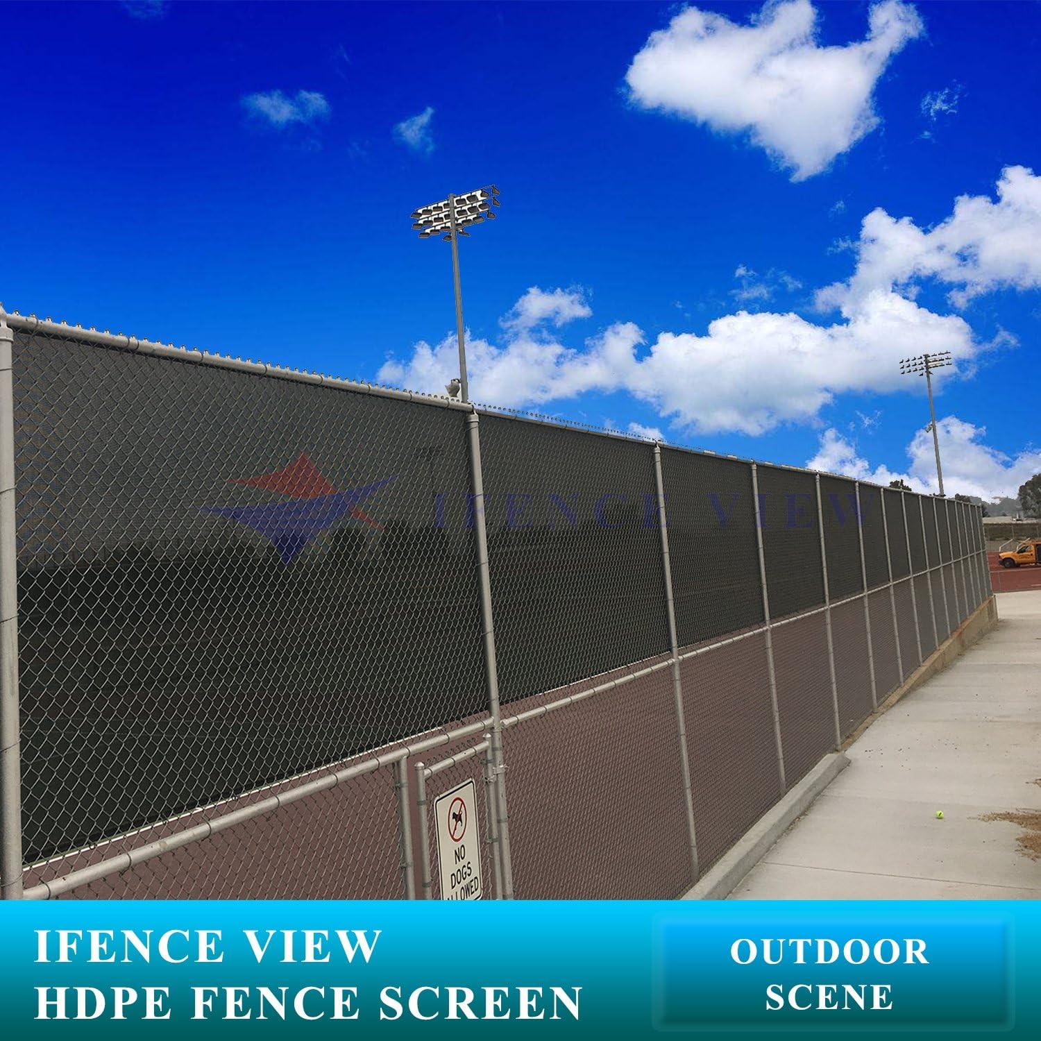 Ifenceview 10' x 45' Black Fence Privacy Screen Fence Cover Panels Mesh Net for Construction Site Yard Driveway Garden Pergolas Gazebos Railing Canopy Awning 165 GSM