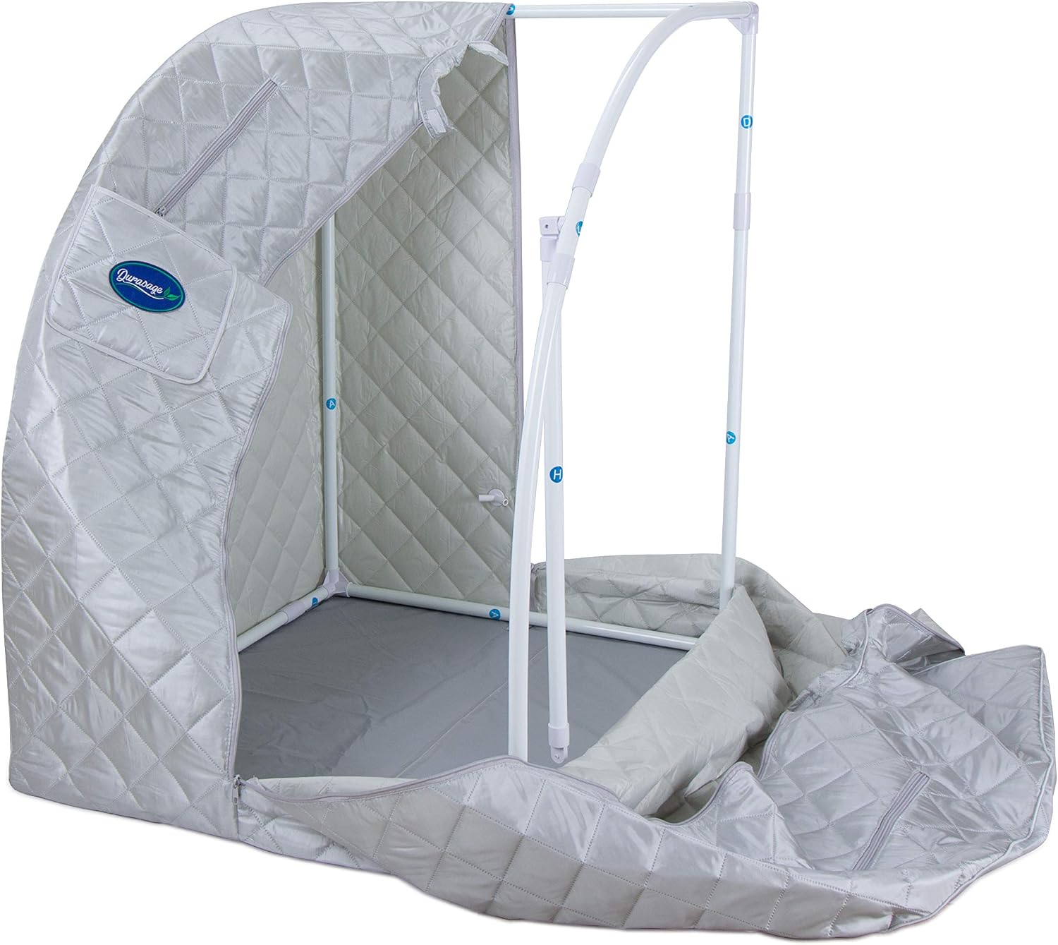 Durasage Portable Steam Sauna for Home - Personal Full Body Detox Sauna Tent with 800W Steam Generator, 60-Min Timer, Foldable Design & Chair for Relaxation