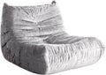 Bean Bag Chair, Giant Bean Bag Chairs for Adults, Faux Fur Memory Foam Bean Bag Couches with Filler, Fireside Lazy Sofa for Living Room, Bedroom, Office(Light Gray)