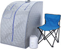 Durasage Lightweight Portable Personal Steam Sauna Spa for Home Use – Full Body Foldable Tent with 60-Min Timer, 800W Steam Generator, Chair Included for Detox and Relaxation