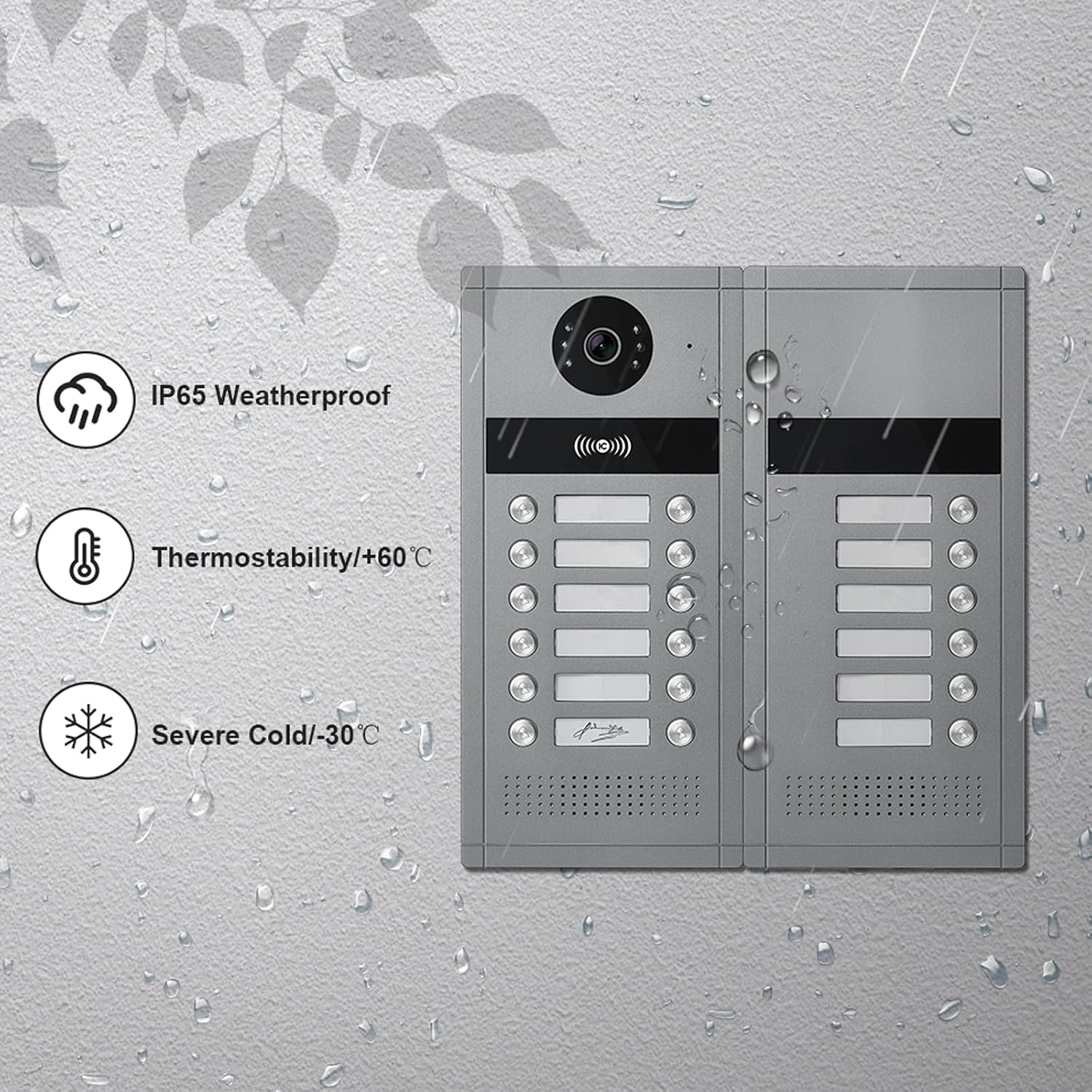 Wired Video Apartment Intercom System,6/12/18/24 Units 7 Inch Monitor 1080P Doorbell Intelligent Doorphone Kit with Motion Detection,Anti-Tamper Alarm,3 in 1 Unlock for Flat House,Tuya (18 Monitor)
