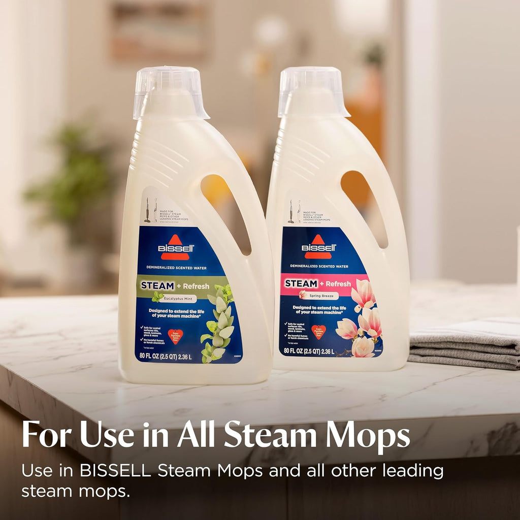 Bissell PowerFresh Deluxe 1806 Steam Mop for Tile, Hardwood & Sealed Floors w/Built‑in SpotBoost Brush, Fast 30‑Second Warm‑Up, Variable Steam Levels, Fresh Scent Discs Compatible
