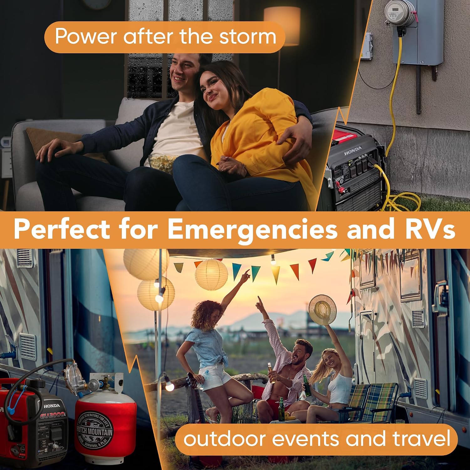 Hutch Mountain Generator Propane Conversion Kit Honda EU2000i - Dual-Fuel Conversion for Propane, Gasoline & Natural Gas - Portable Generator Backup Kit for Home Emergencies, Camping, and RVs