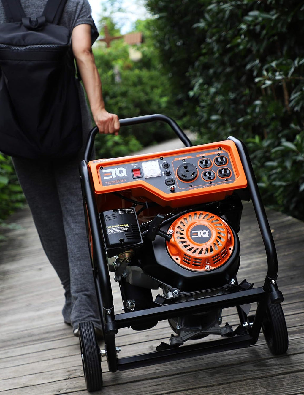 ETQ-13 Tough Quality 3600-Watt Gas Powered Generator, Extremely Quiet- CARB Compliant