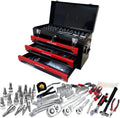Runboll Mechanics Tool Set 339-Piece 3-Drawer Toolbox with Tools Kits Included, with pliers, ball hammer, screwdrivers, wrenches, Hex Keys, and More