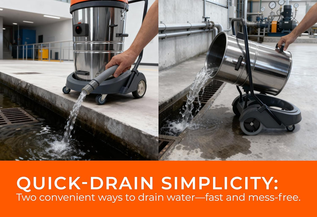 Industrial Wet/Dry Vacuum Cleaner | 2 Motors | 2000 Watt Power | 225 CFM | 21-Gallon Capacity JM773