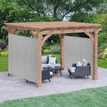 20' x 12' Grey Sun Shade Panel Privacy Screen, 95% UV Blockage Awning Shelter Fabric Cloth Screen for Pergola, Gazebo, Window, Patio - Heavy Duty Commercial Grade (Custom Size - Made in USA)