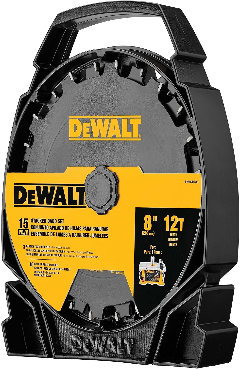 DEWALT Stacked Dado Saw Blade 8 Inch 12 Tooth (DW812DADO)