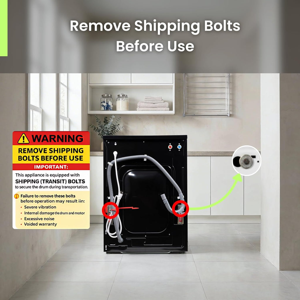 Equator All-in-one Washer Dryer Ventless FULLY BUILTIN 0-CLEARANCE 1.62cf/15lbs 110V 1400RPM with Pedestal + ADA (Black)