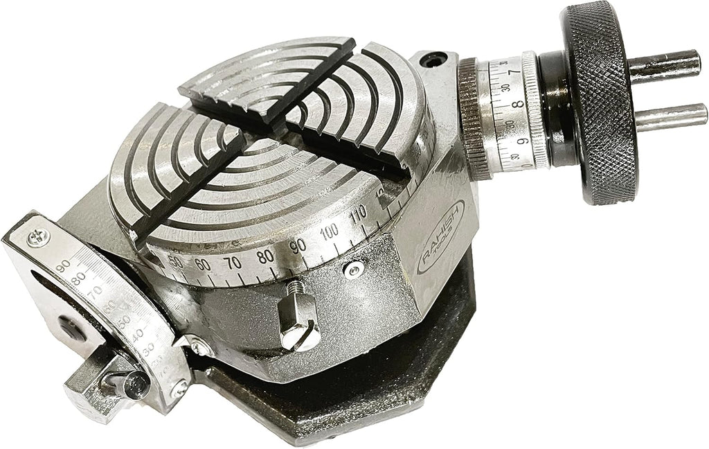 Rotary Table Tilting 4' Inches (100mm) 4 Slots for Milling Machines Tool