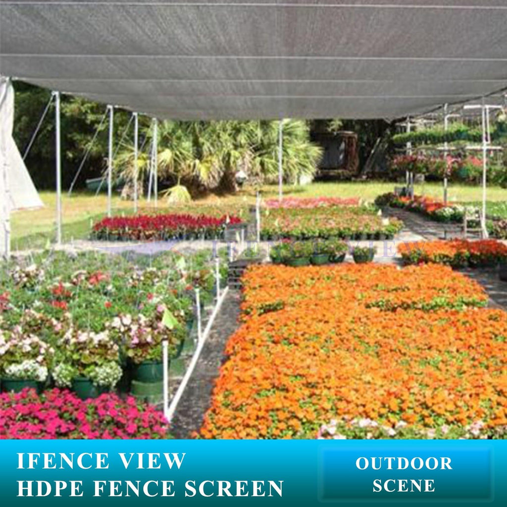 Ifenceview 12' x 20' Black Fence Privacy Screen Fence Cover Panels Mesh Net for Construction Site Yard Driveway Garden Pergolas Gazebos Railing Canopy Awning 165 GSM