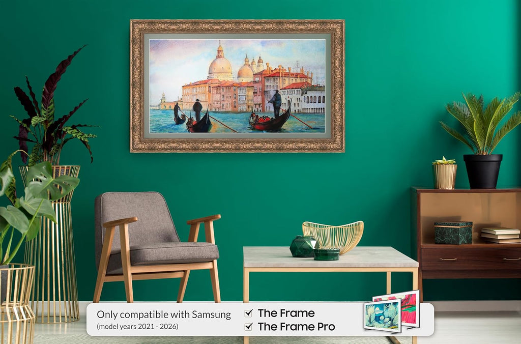 Tuscan Copper 65' Premiere Deco TV Frame - Compatible ONLY with Samsung The Frame TV and Pro TVs (Fits 2021-2026, LS03A, LS03B,LS03C,LS03D,LS03FA,LS03FW)