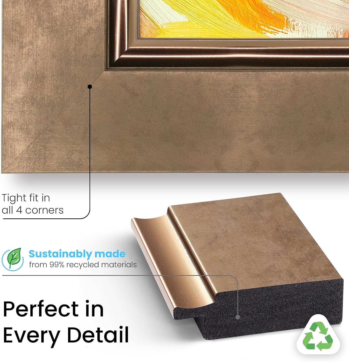 Contemporary Bronze 43' Premiere Deco TV Frame - Compatible ONLY with Samsung The Frame TVs (Fits 2021-2026, LS03A, LS03B, LS03C, LS03D, LS03FA)