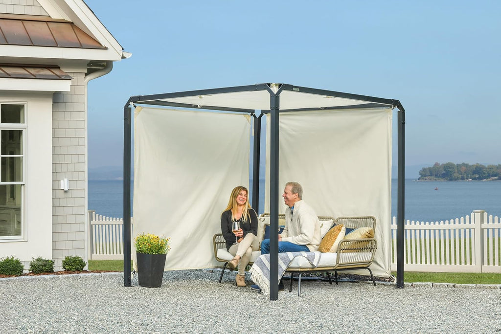 Sojag Outdoor 8' x 8' Dunwich Pergola Open Gazebo, Cream