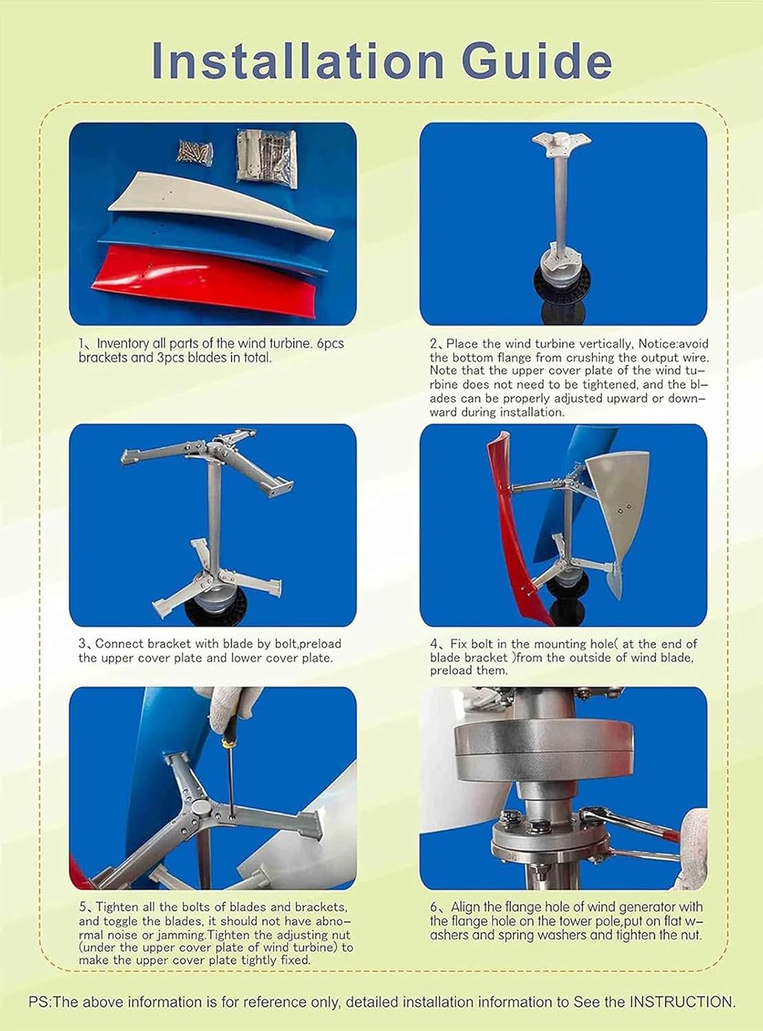 3000W Wind Turbine Generator with MPPT Controller, 3-Blade Vertical Axis Design, Ideal for Boats & Street Lighting, Hybrid Wind Solar Power System, 12V Electricity Production