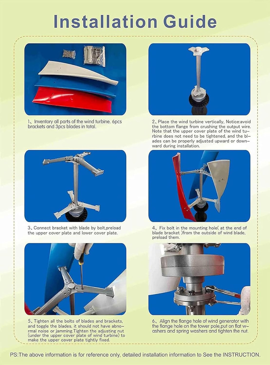 3000W Vertical Axis Wind Turbine Generator with MPPT Controller, 3 Blades, Ideal for Hybrid Wind-Solar Systems, Electricity Production for Boats & Street Lighting 48V