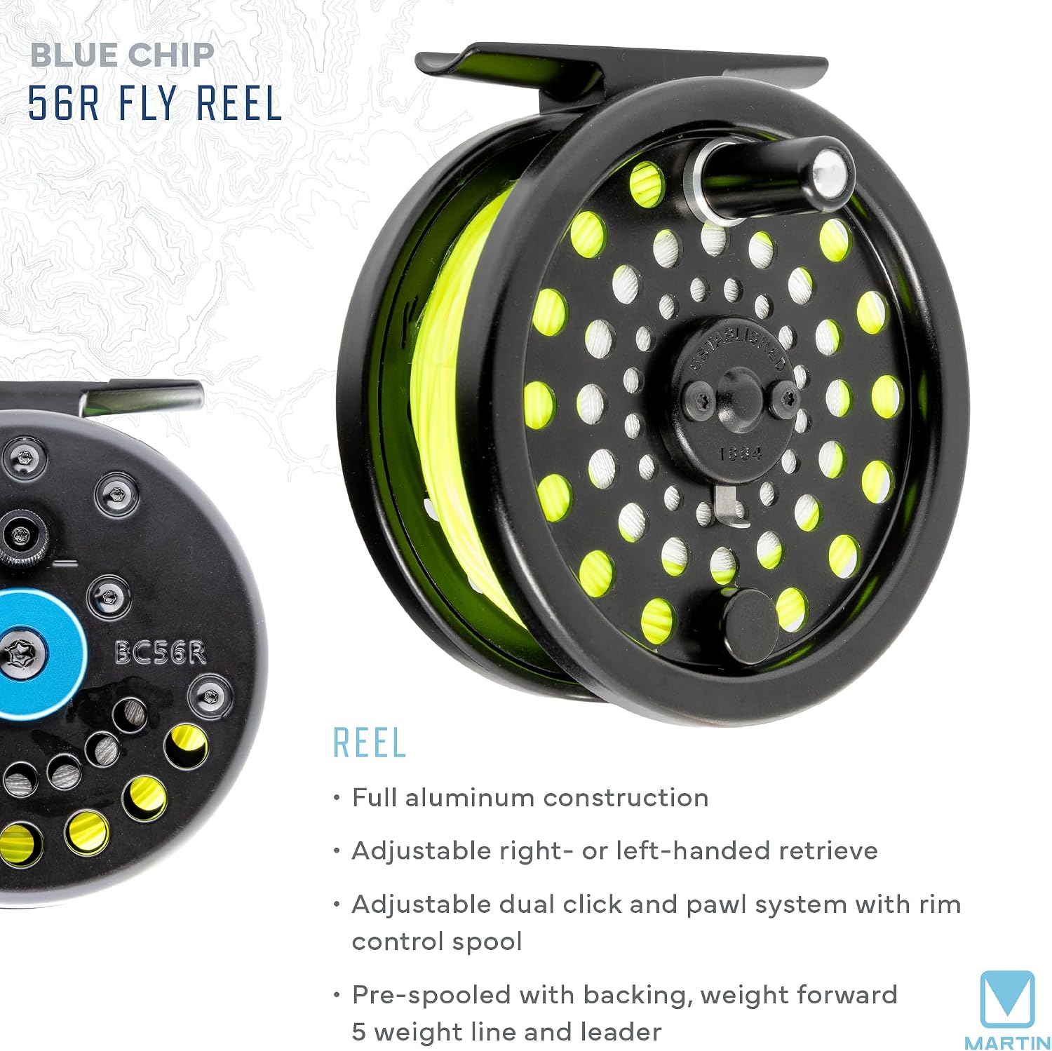 Martin Fly Reel and Fishing Rod Combo Kit