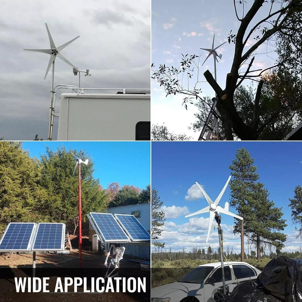 3000W Wind Generator Kit for Solar Hybrid System, 12V/24V/48V with Charge Controller – Ideal for Home, Street Lights & DIY Wind Power Projects