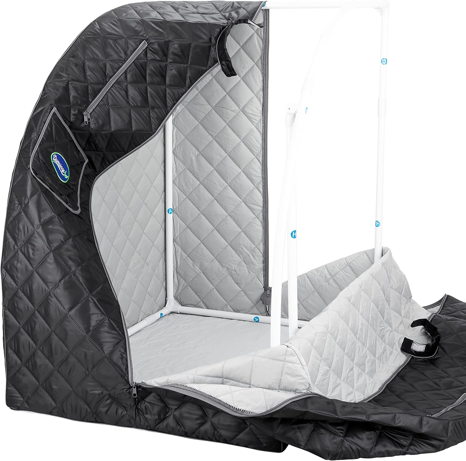 Durasage Lightweight Portable Personal Steam Sauna Spa for Relaxation at Home, 60 Minute Timer, 800 Watt Steam Generator, Chair Included (Black)