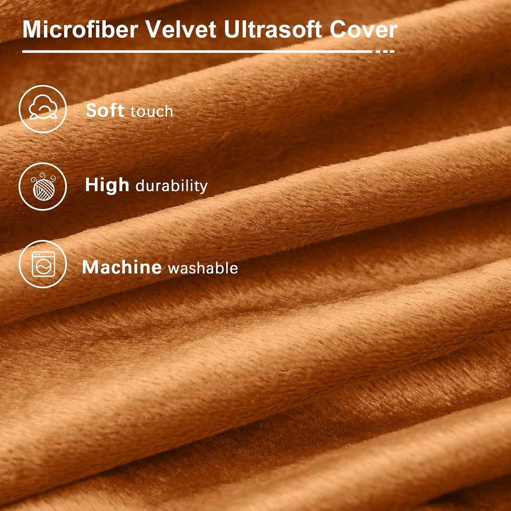 Bean Bag Chairs for Adults - Giant Bean Bag Chair Convertible Bean Bag Bed - Beanbag Chair with Micro Fiber Cover/Furniture Foam Filler - Floor Couch Sofa in Bedroom Dorm Room - Full Golden Brown