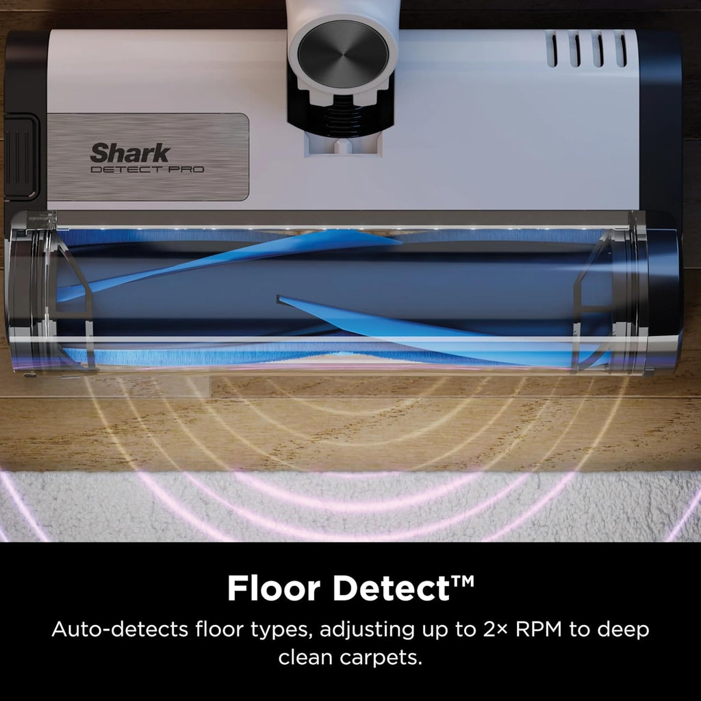 SHARK IW3525Q Detect Pro Auto-Empty System - Lightweight Cordless Stick Vacuum for Pet Hair with HEPA Filter, Odor Neutralizer, Portable Handheld, Charging Dock, Tools (Renewed) (White + Purple)