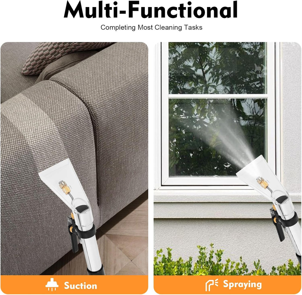 Commercial Carpet Cleaner 1000W 110V 53L/14Gal 3-in-1 Professional Carpet Spraying Floor Brush Cleaner Extractor Vacuum Washing Machine Portable
