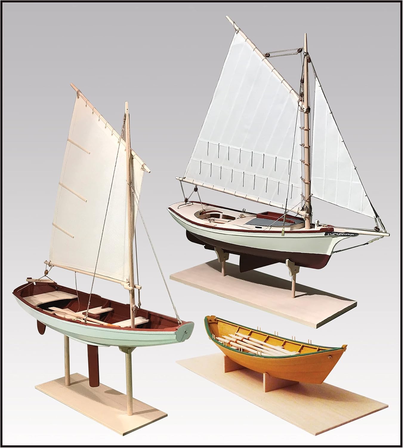 Model Shipways Shipwright Series 3 Kits Combo with Tools. Historically Accurate Fully Planked Wood Model Ship Kits for Adults School of Wood Shipmodeling