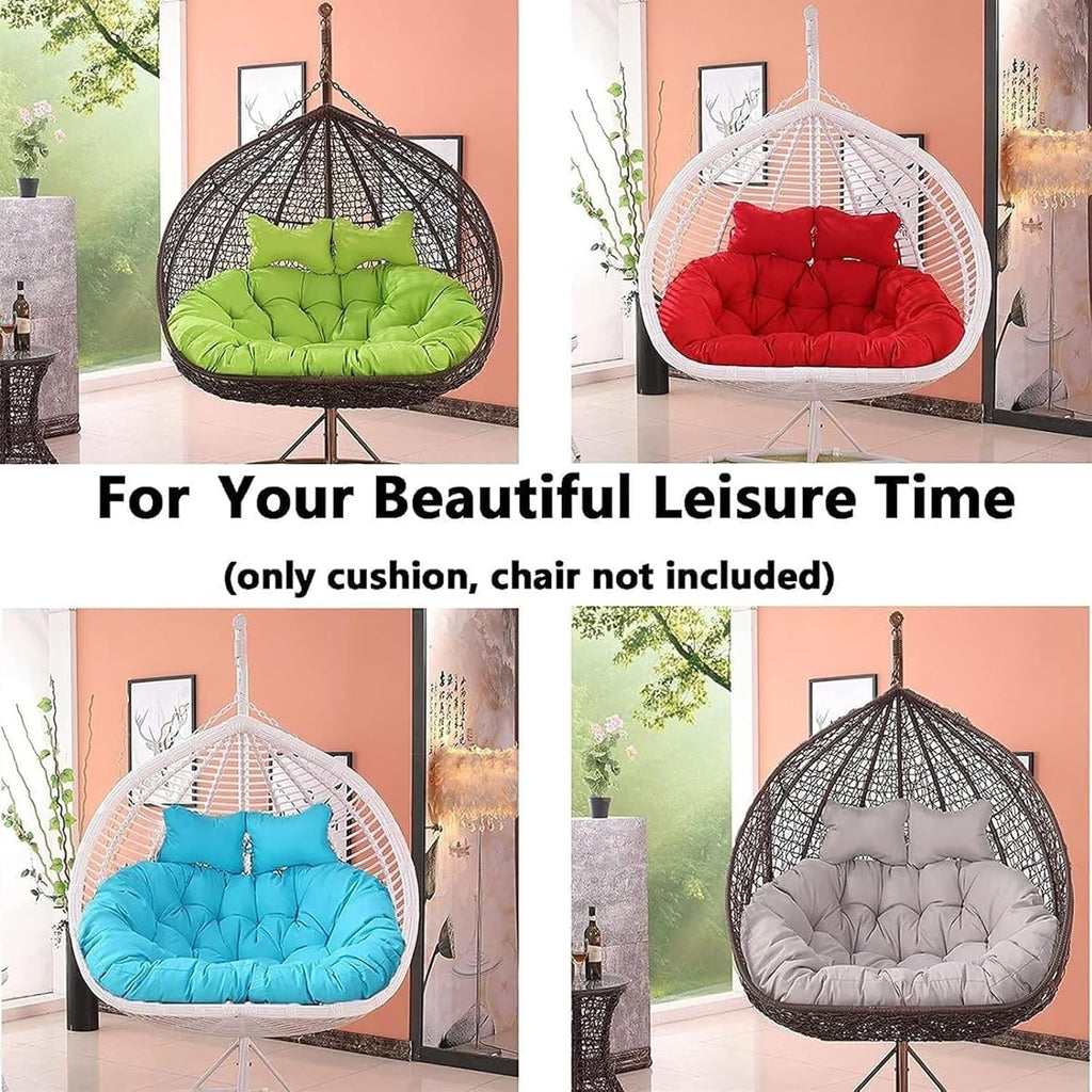Swing Hanging Chair Cushion Egg Chair Cushion Thicken Hanging Basket Egg Chair Waterproof Heavy Duty Swing Chair Cover Seat Cushion for Garden Outdoor Indoor Patio(1,120CM)