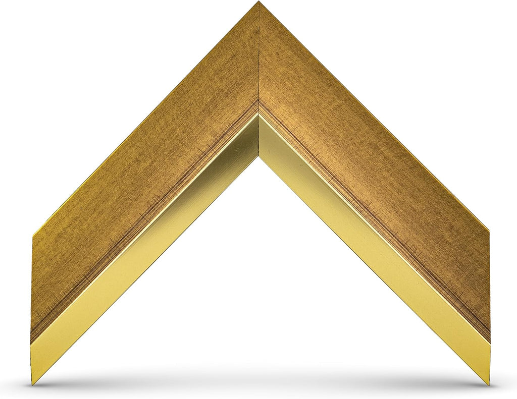 Modern Gold Leaf 55' Slim Deco TV Frame - Compatible ONLY with Samsung The Frame TVs (Fits 2021-2026, LS03A, LS03B, LS03C, LS03D, LS03FA)