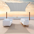 Colourtree TAPR1616 Custom Size 12' x 24' Grey Sun Shade Sail Canopy UV Block UPF50 Rectangle - Commercial Standard Heavy Duty - 190 GSM - 3 Years Warranty